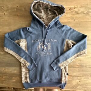 Ragwear USA Rocky Mountain National‎ Park Hoodie Blue Gray Pullover Size L